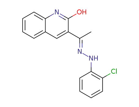 Molecular Structure of 1071000-34-4 (1-(2-hydroxy-[3]quinolyl)-ethanone-(2-chloro-phenylhydrazone))