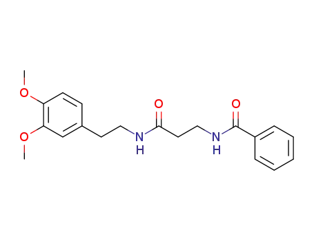 Molecular Structure of 875838-20-3 (<i>N</i>-benzoyl-β-alanine-(3,4-dimethoxy-phenethylamide))