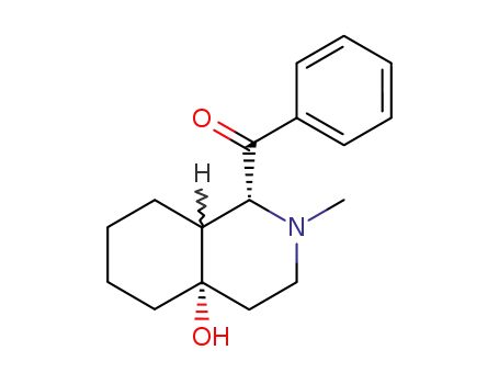 (+/-)-(4a-hydroxy-2-methyl-(4a<i>r</i>,8aξ)-decahydro-[1<i>c</i>]isoquinolyl)-phenyl ketone