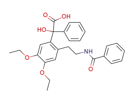 Molecular Structure of 97157-26-1 (4,5-diethoxy-2-(2-benzoylamino-ethyl)-benzilic acid)