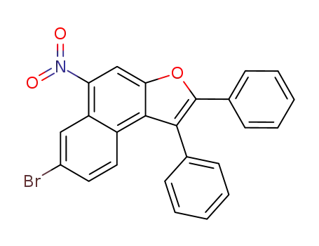 7-bromo-5-nitro-1,2-diphenyl-naphtho[2,1-<i>b</i>]furan
