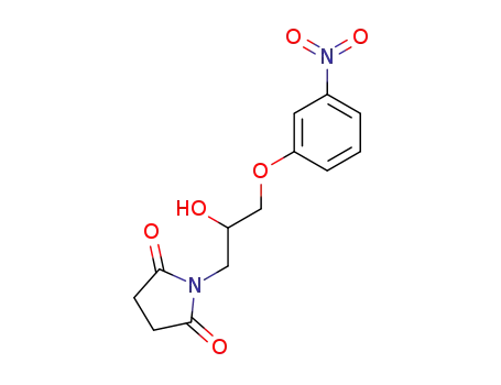 Molecular Structure of 79385-22-1 (<i>N</i>-[2-hydroxy-3-(3-nitro-phenoxy)-propyl]-succinimide)