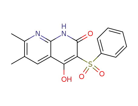 3-benzenesulfonyl-4-hydroxy-6,7-dimethyl-1<i>H</i>-[1,8]naphthyridin-2-one