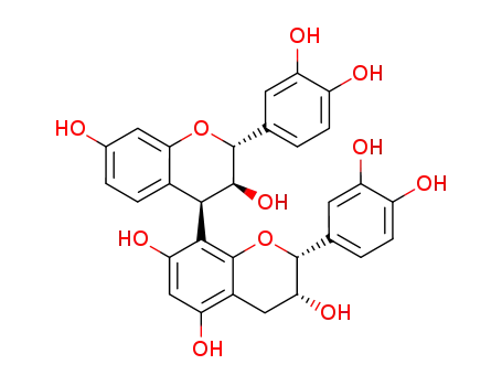 (2R,3S,4R)-2,3-trans-3,4-cis-3,3',4',7-tetrahydroxy-4-<(2R,3R)-2,3-cis-3,3',4',5,7-pentahydroxyflavan-8-yl>flavan