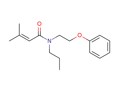 Molecular Structure of 101255-57-6 (3-methyl-crotonic acid-[(2-phenoxy-ethyl)-propyl-amide])