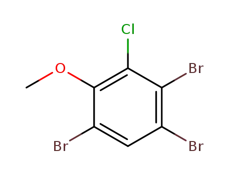 Molecular Structure of 174913-77-0 (3,4,6-tribromo-2-chloro-anisole)