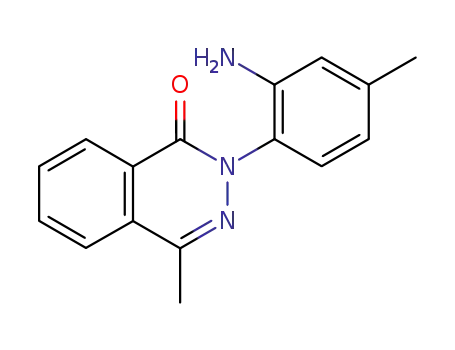 Molecular Structure of 858243-73-9 (2-(2-amino-4-methyl-phenyl)-4-methyl-2<i>H</i>-phthalazin-1-one)