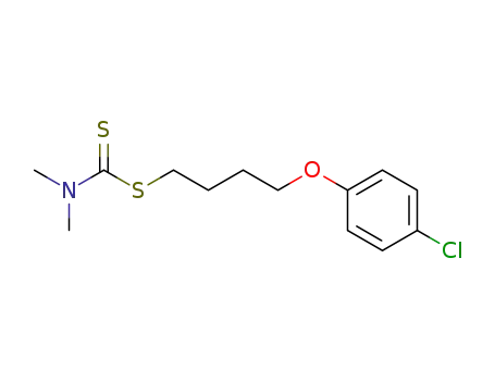 Molecular Structure of 101263-59-6 (dimethyl-dithiocarbamic acid-[4-(4-chloro-phenoxy)-butyl ester])