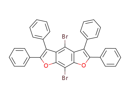 4,8-dibromo-2,3,5,6-tetraphenyl-benzo[1,2-<i>b</i>;5,4-<i>b'</i>]difuran