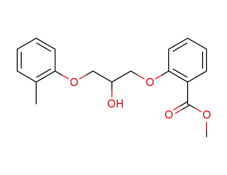 Molecular Structure of 101743-95-7 (2-(2-hydroxy-3-<i>o</i>-tolyloxy-propoxy)-benzoic acid methyl ester)