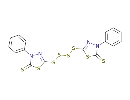 3,3'-diphenyl-3<i>H</i>,3'<i>H</i>-5,5'-tetrasulfanediyl-bis-[1,3,4]thiadiazole-2-thione