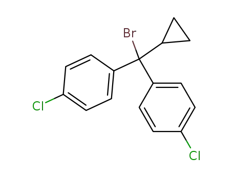 Molecular Structure of 856191-97-4 (bromo-bis-(4-chloro-phenyl)-cyclopropyl-methane)