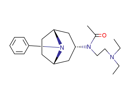 Molecular Structure of 110147-72-3 (<i>N</i>-(2-diethylamino-ethyl)-<i>N</i>-(8-phenyl-nortropane-3<i>endo</i>-yl)-acetamide)