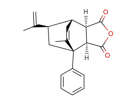 Molecular Structure of 109399-59-9 ((1<i>R</i>)-8<i>anti</i>-isopropenyl-6-methyl-1-phenyl-bicyclo[2.2.2]oct-5-ene-2<i>endo</i>,3<i>endo</i>-dicarboxylic acid-anhydride)