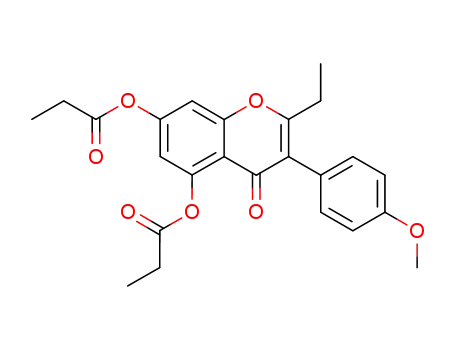 2-ethyl-3-(4-methoxy-phenyl)-5,7-bis-propionyloxy-chromen-4-one