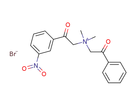 dimethyl-(3-nitro-phenacyl)-phenacyl-ammonium; bromide