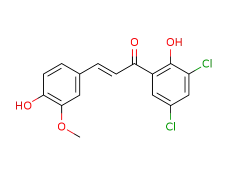 Molecular Structure of 92854-45-0 (3',5'-dichloro-4,2'-dihydroxy-3-methoxy-<i>trans</i>-chalcone)