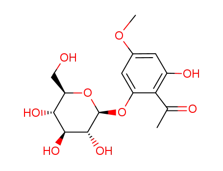 Molecular Structure of 24587-97-1 (Ethanone, 1-[2-(b-D-glucopyranosyloxy)-6-hydroxy-4-methoxyphenyl]-)