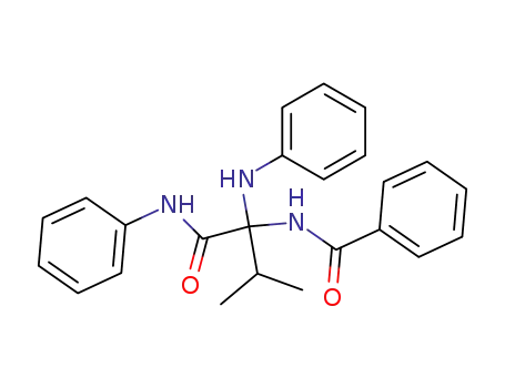 Molecular Structure of 60676-45-1 (Benzamide,
N-[2-methyl-1-(phenylamino)-1-[(phenylamino)carbonyl]propyl]-)
