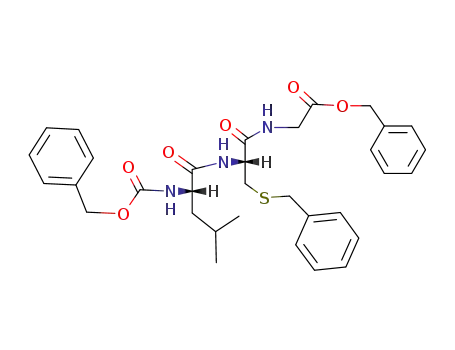 Molecular Structure of 103327-58-8 (<i>N</i>-[<i>S</i>-benzyl-<i>N</i>-(<i>N</i>-benzyloxycarbonyl-L-leucyl)-L-cysteinyl]-glycine benzyl ester)