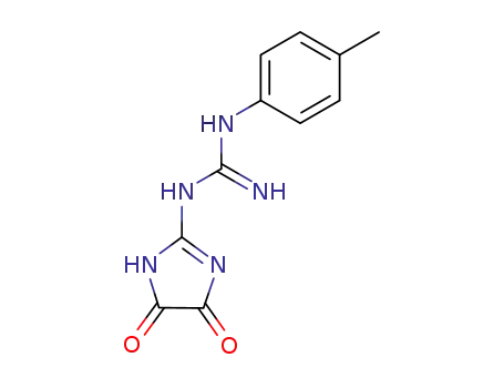 Molecular Structure of 7537-37-3 (Guanidine,
N-(4,5-dihydro-4,5-dioxo-1H-imidazol-2-yl)-N'-(4-methylphenyl)-)