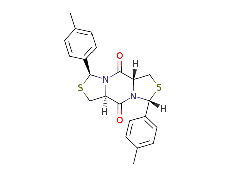 3<i>c</i>,8<i>t</i>-di-<i>p</i>-tolyl-(5a<i>r</i>,10a<i>t</i>)-tetrahydro-bisthiazolo[3,4-<i>a</i>;3',4'-<i>d</i>]pyrazine-5,10-dione