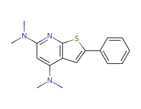 Molecular Structure of 65416-96-8 (Thieno[2,3-b]pyridine-4,6-diamine,N4,N4,N6,N6-tetramethyl-2-phenyl-)