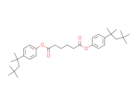 Molecular Structure of 62421-94-7 (Hexanedioic acid, bis[4-(1,1,3,3-tetramethylbutyl)phenyl] ester)