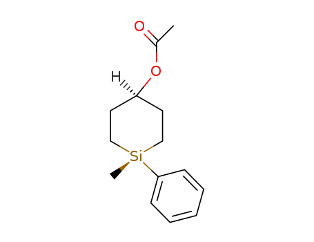 Molecular Structure of 63802-16-4 (Silacyclohexan-4-ol, 1-methyl-1-phenyl-, acetate, trans-)