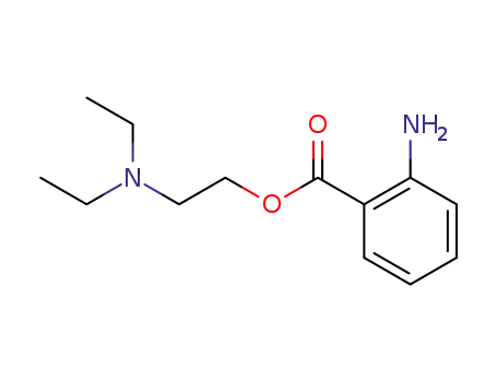 Molecular Structure of 10369-93-4 (Benzoic acid, 2-amino-, 2-(diethylamino)ethyl ester)