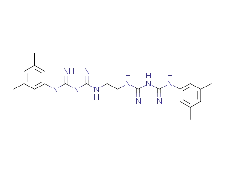 Molecular Structure of 102550-69-6 (5,5'-bis-(3,5-dimethyl-phenyl)-1,1'-ethanediyl-bis-biguanide)