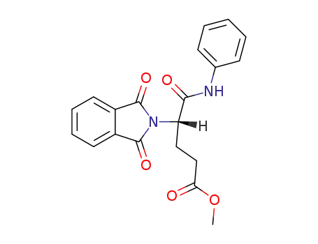 Molecular Structure of 109932-21-0 (<i>N</i><sup>1</sup>-phenyl-<i>N</i><sup>2</sup>,<i>N</i><sup>2</sup>-phthaloyl-L-isoglutamine-methyl ester)