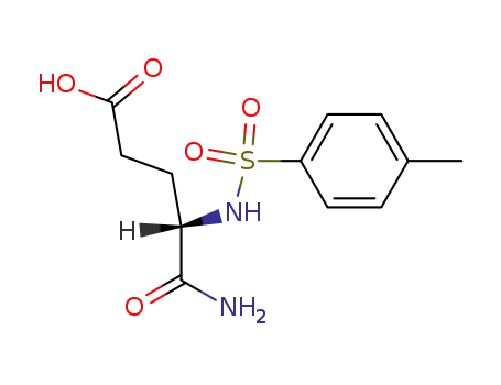 Molecular Structure of 63648-74-8 (Pentanoic acid, 5-amino-4-[[(4-methylphenyl)sulfonyl]amino]-5-oxo-,
(S)-)