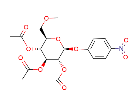 (4-nitro-phenyl)-(<i>O</i><sup>2</sup>,<i>O</i><sup>3</sup>,<i>O</i><sup>4</sup>-triacetyl-<i>O</i><sup>6</sup>-methyl-β-D-glucopyranoside)