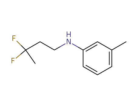 Molecular Structure of 458-00-4 (<i>N</i>-(3,3-difluoro-butyl)-<i>m</i>-toluidine)