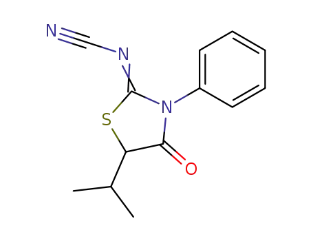 (5-isopropyl-4-oxo-3-phenyl-thiazolidin-2-ylidene)-cyanamide