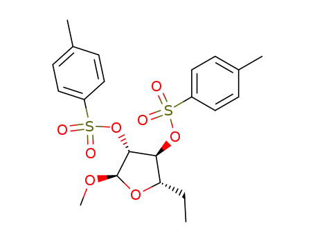 methyl-[bis-<i>O</i>-(toluene-4-sulfonyl)-α-L-<i>arabino</i>-5,6-dideoxy-hexofuranoside]