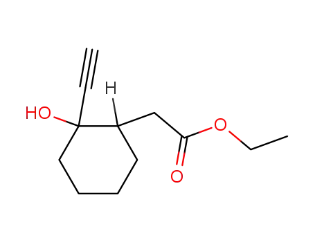 (2-ethynyl-2-hydroxy-cyclohexyl)-acetic acid ethyl ester