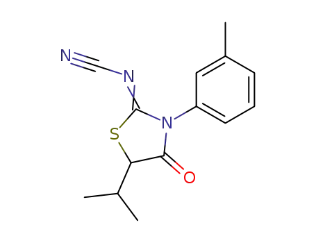 (5-isopropyl-4-oxo-3-<i>m</i>-tolyl-thiazolidin-2-ylidene)-cyanamide