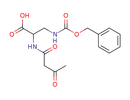 Molecular Structure of 67354-33-0 (Alanine, N-(1,3-dioxobutyl)-3-[[(phenylmethoxy)carbonyl]amino]-)