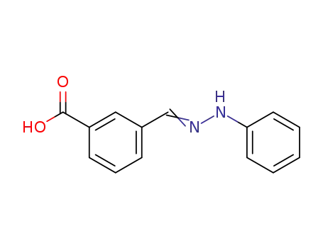 Molecular Structure of 61471-38-3 (Benzoic acid, 3-[(phenylhydrazono)methyl]-)