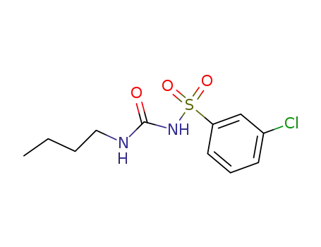 Molecular Structure of 19876-01-8 (<i>N</i>-butyl-<i>N'</i>-(3-chloro-benzenesulfonyl)-urea)