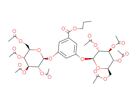 3,5-bis-(tetra-<i>O</i>-acetyl-β-D-glucopyranosyloxy)-benzoic acid propyl ester