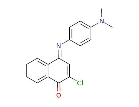 Molecular Structure of 129015-48-1 (2-chloro-[1,4]naphthoquinone-4-(4-dimethylamino-phenylimine))