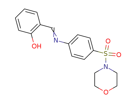 Molecular Structure of 71334-04-8 (Morpholine, 4-[[4-[[(2-hydroxyphenyl)methylene]amino]phenyl]sulfonyl]-)