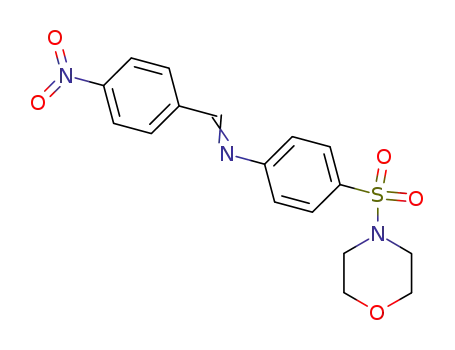 Molecular Structure of 71334-07-1 (Morpholine, 4-[[4-[[(4-nitrophenyl)methylene]amino]phenyl]sulfonyl]-)