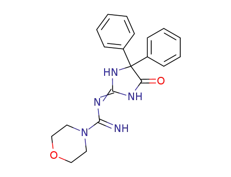 4-Morpholinecarboximidamide,
N-(4,5-dihydro-5-oxo-4,4-diphenyl-1H-imidazol-2-yl)-