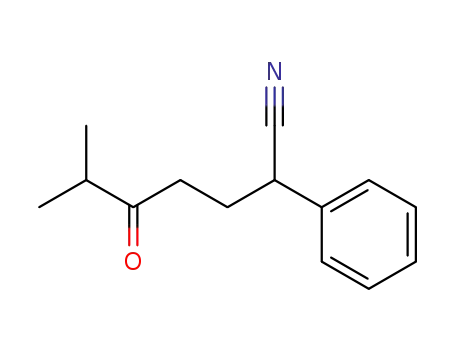 (+/-)-6-Methyl-5-oxo-2-phenyl-heptansaeure-nitril