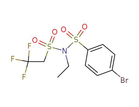 Molecular Structure of 56059-63-3 (C<sub>10</sub>H<sub>11</sub>BrF<sub>3</sub>NO<sub>4</sub>S<sub>2</sub>)