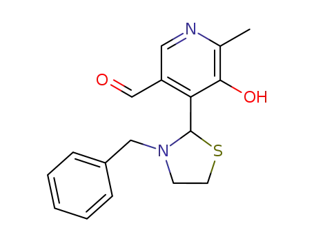 4-(3-benzyl-thiazolidin-2-yl)-5-hydroxy-6-methyl-pyridine-3-carbaldehyde